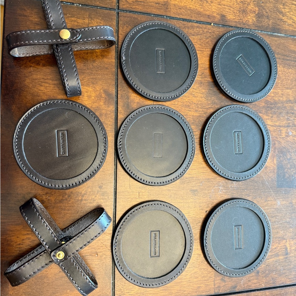 Mulholland Leather Coaster Set